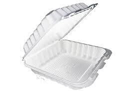 8oz Flat Hinged Containers | HL08 | 200 Units