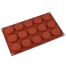 Red Silicone 12 Compartment Round Molds
