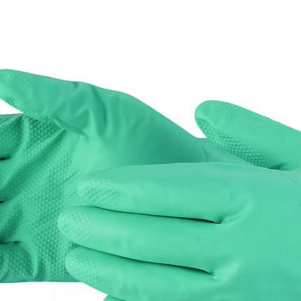 Green-Touch Nitrile Reusable Gloves. Size: M  | 12Pairs