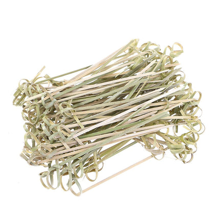 Bamboo Knot Picks - 3.5"100 Skewers per Bag | 48 Bags per case