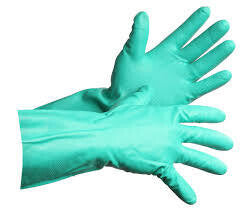 Green-Touch Nitrile Reusable Gloves. Size: M  | 12Pairs