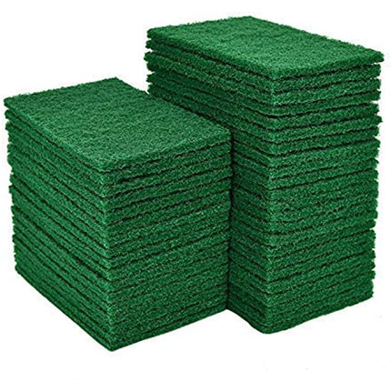 Heavy Duty Green Scouring Pads 6''x9'' | 100 Units